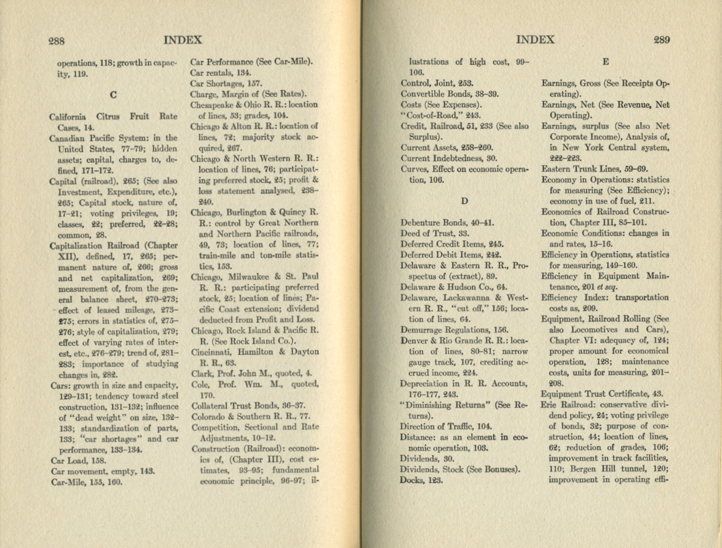 American Railroad Economics
