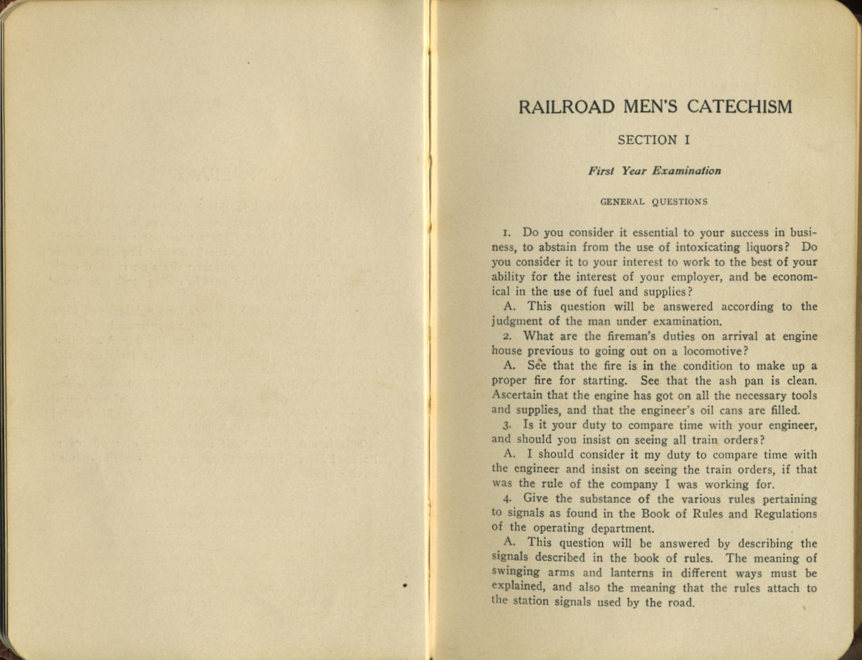 Railroad Men's Catechism