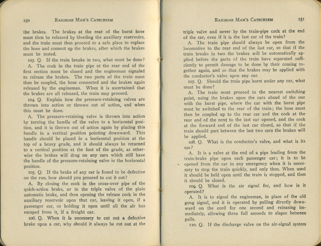 Railroad Men's Catechism