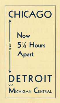 MC, Chicago, Now 5.5 Hours Apart, Detroit via Michigan Central