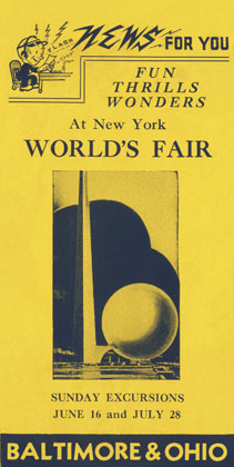 B&O, News for You, Fun, Thrills, Wonders at New York World's Fair