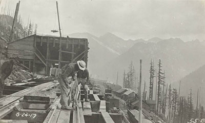 Great Northern Snow Shed Construction, Stevens Pass